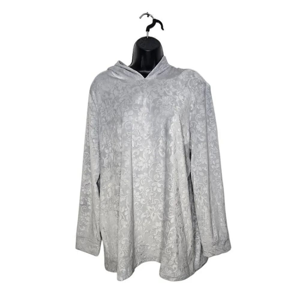Soft Surroundings Flora Plush Hoodie Cozy Sz Large